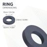 102mm O.D x 51mm I.D x 15mm thick Y30BH Ferrite Ring Magnet - 9kg Pull