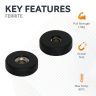 16.6mm dia x 5.1mm thick x 4.2mm c/sink Rubber Coated N42 Neodymium Magnet - 1.9kg Pull