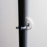 43mm dia x 6mm high Rubber Coated Cable Holding Magnet With 19mm Terry Spring Clip - 8kg Pull