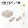 15 x 4 x 4mm thick N42 Neodymium Magnet - 2.2kg Pull