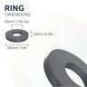 190mm O.D x 85mm I.D x 23mm thick Y30BH Ferrite Ring Magnet 16kg Pull