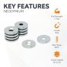 15mm dia x 2mm thick North & South Neodymium Countersunk Magnets & Screws Pack