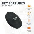 88mm dia x 8mm thick Rubber Coated POS Magnet c/w M8 x 15mm External Thread