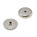40mm dia x 7.5mm thick x 6mm c/sink N42 Neodymium Pot Magnet - 64kg Pull