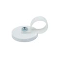 43mm dia x 6mm high Rubber Coated Cable Holding Magnet With 25.4mm Cable Clip - 8kg Pull