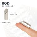 10mm dia x 30mm thick N42 Neodymium Mitre Magnet - 3.6kg Pull