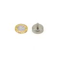 20mm dia x 7mm thick N42 Neodymium Pot Magnet with M4 stud - 15.8kg Pull