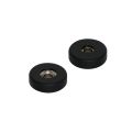 16.6mm dia x 5.1mm thick x 4.2mm c/sink Rubber Coated N42 Neodymium Magnet - 1.9kg Pull