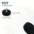 22mm dia x 6mm thick Rubber Coated POS Magnet c/w M4 x 10mm External Thread