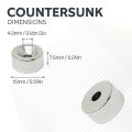 15mm dia x 7.5mm thick North & South Neodymium Countersunk Magnets & Screws Pack