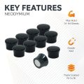 Small Coloured High Power 'Memo' Board Magnets - Office & Fridge (17.5mm dia x 12.3mm tall)