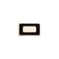 63.5 x 38.1 x 31.75mm thick Electromagnet with 5mm Mounting Hole - 91kg Pull (12V DC / 5W)