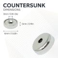 16mm dia x 5mm thick x 3mm c/sink N42 Neodymium Pot Magnet - 9.6kg Pull
