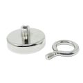 75mm dia Neodymium Clamping Magnet with M10 Eyebolt - Machine Lathed - 200kg Pull