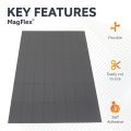 MagFlex® 50mm x 24mm Self-Adhesive Flexible Magnetic Rectangles - 48 per A4 Sheet