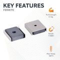 26 x 23 x 6.3mm thick (x 3mm hole) Stainless Steel Ferrite Channel Magnet - 6.1kg Pull
