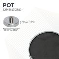 80mm dia x 32mm tall x M10 thread Ferrite Pot Magnet - 60kg Pull