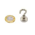 16mm dia Neodymium Clamping Magnet with M4 Hook or Eyebolt - 9.7kg Pull