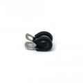 22mm dia x 6mm high Rubber Coated Cable Holding Magnet With 10mm Rubber Clamp - 4.3kg Pull