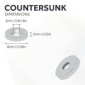 10mm dia x 2mm thick x 3mm c/sink Neodymium Magnet - 1.2kg Pull