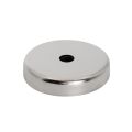 50mm dia x 10mm thick x 8.5mm hole Ferrite Pot Magnet - 15.8kg Pull