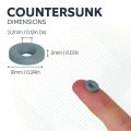 10mm dia x 2mm thick x 3.2mm c/sink PTFE Coated N42 Neodymium Magnet