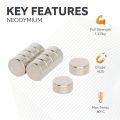 8mm dia x 4mm thick N35 Neodymium Magnet - 1.47kg Pull
