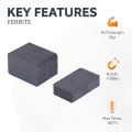 40 x 25 x 10mm thick Y30BH Ferrite Magnet - 3kg Pull