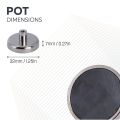 32mm dia x 7mm thick Ferrite Pot Magnet with M4 Internal Thread - 3.7kg Pull