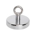 125mm dia x 100mm tall Ferrite Recovery Magnet with M14 Eyebolt - 130kg Pull