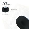 22mm dia x 6mm high Rubber Coated POS Magnet c/w M4 Boss Thread - 5kg Pull