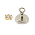 N42 Neodymium Clamping Magnet with M6 Eyebolt - 32mm dia - 36.4kg Pull