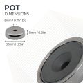 32mm dia x 8mm thick x 5mm c/sink Ferrite Y30BH Pot Magnet - 4.9kg Pull