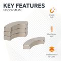 20mm O.R x 12.5mm I.R x 90 degree x 5mm thick N42 Neodymium Arc Magnet - 5kg Pull