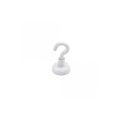 16mm Black or White Painted Neodymium Hook Magnet with M4 Hook - 9.7kg Pull - Licensed Material