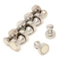 Chrome Skittle Pot Magnet (20mm dia x 25mm tall) (Unlabelled Pack of 10)