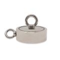 116mm dia x 32mm N42 Neodymium Pot Magnet with 1x M12 and 1x M10 Eyebolt  + 10 metre Rope - 400kg Pull