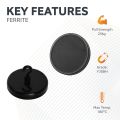 57mm dia Ferrite White or Black Painted Clamping Magnet with M4 Hook - 25kg Pull