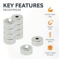 10mm dia x 5mm thick x 3.2mm c/sink Neodymium Magnet - 2kg Pull