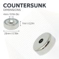 20mm dia x 7mm thick x 4mm c/sink N42 Neodymium Pot Magnet - 13.2kg Pull