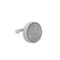 25mm dia Ferrite White Painted Clamping Magnet with M4 Hook - 4kg Pull