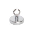 80mm dia x 70mm tall Ferrite Recovery Magnet with M10 Eyebolt - 60kg Pull