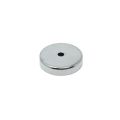 40mm dia x 8mm thick x 5mm c/sink Ferrite Y30BH Pot Magnet - 11kg Pull