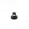 22mm dia x 6mm high Rubber Coated Cable Holding Magnet With 7.9mm Cable Clip - 4.3kg Pull