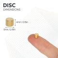 5mm dia x 4mm thick N35 Neodymium Magnet - 0.66kg Pull (Gold Plated)