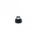 18mm dia x 6mm high Rubber Coated Cable Holding Magnet With 3.1mm Cable Clip - 1.6kg Pull