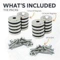 20mm dia x 4mm thick North & South Neodymium Countersunk Magnets & Screws Pack
