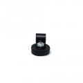 22mm dia x 6mm high Rubber Coated Cable Holding Magnet With 9.5mm Cable Clip - 4.3kg Pull