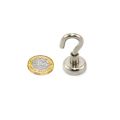 N42 Neodymium Clamping Magnet with M4 Hook - 20mm dia - 13.8kg Pull