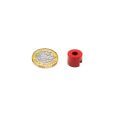 12.5mm dia x 9.5mm thick Alnico Button Magnet c/w 4.5mm dia central hole - 0.7kg Pull